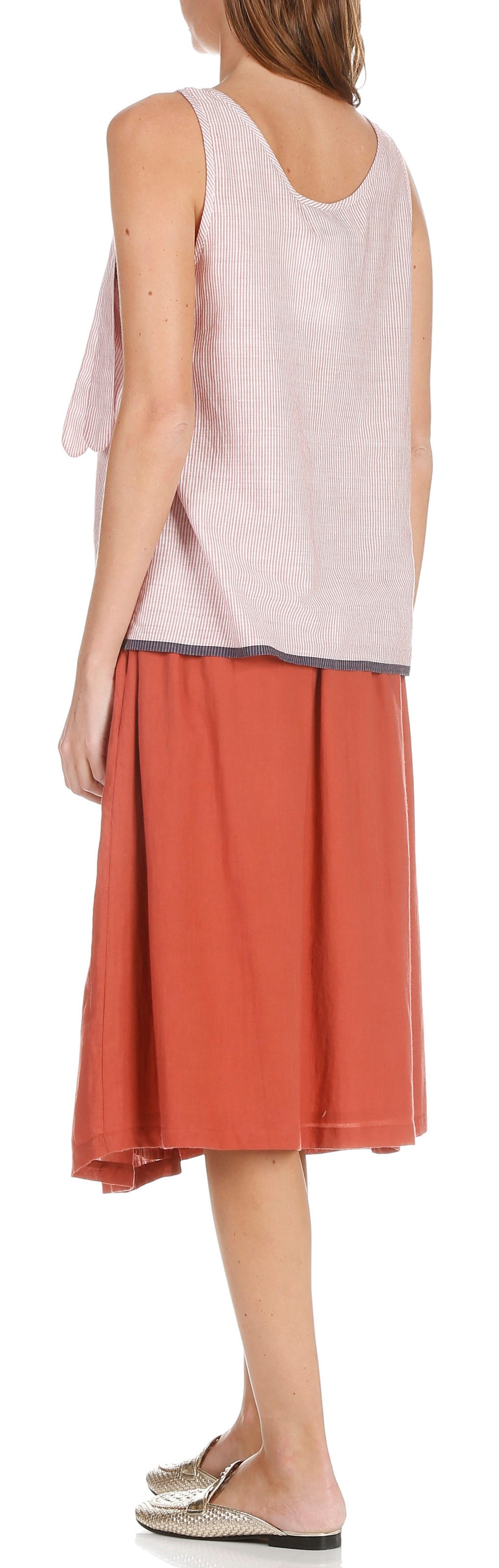 Mules plates tressées en cuir SWILDENS Doré