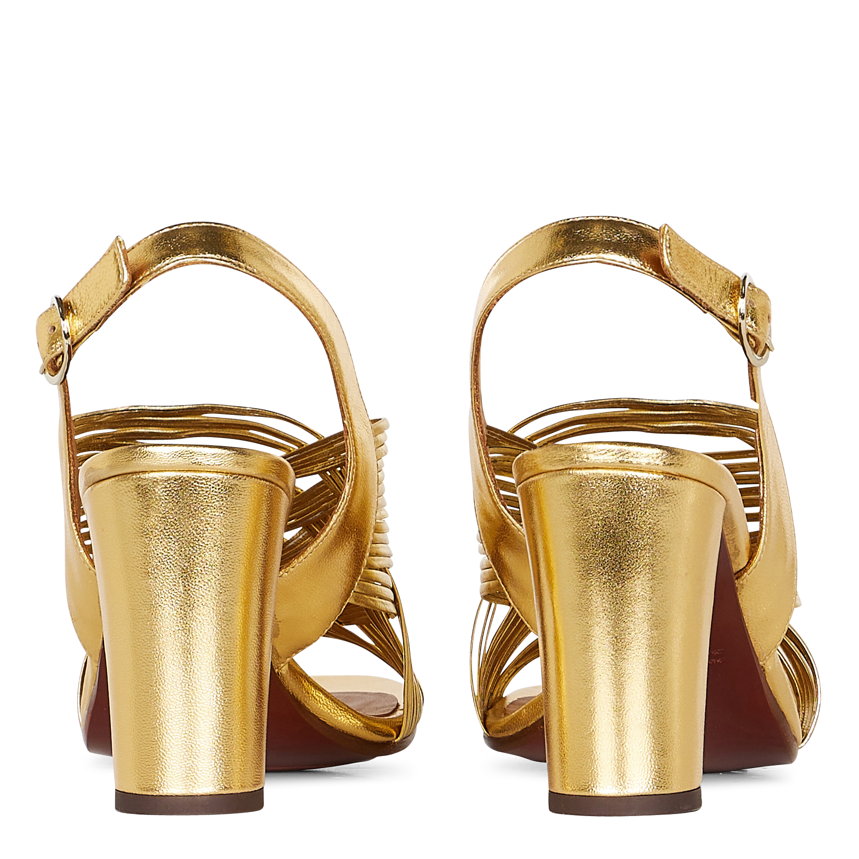 Sandales à talon en cuir métallisé CHIE MIHARA Doré