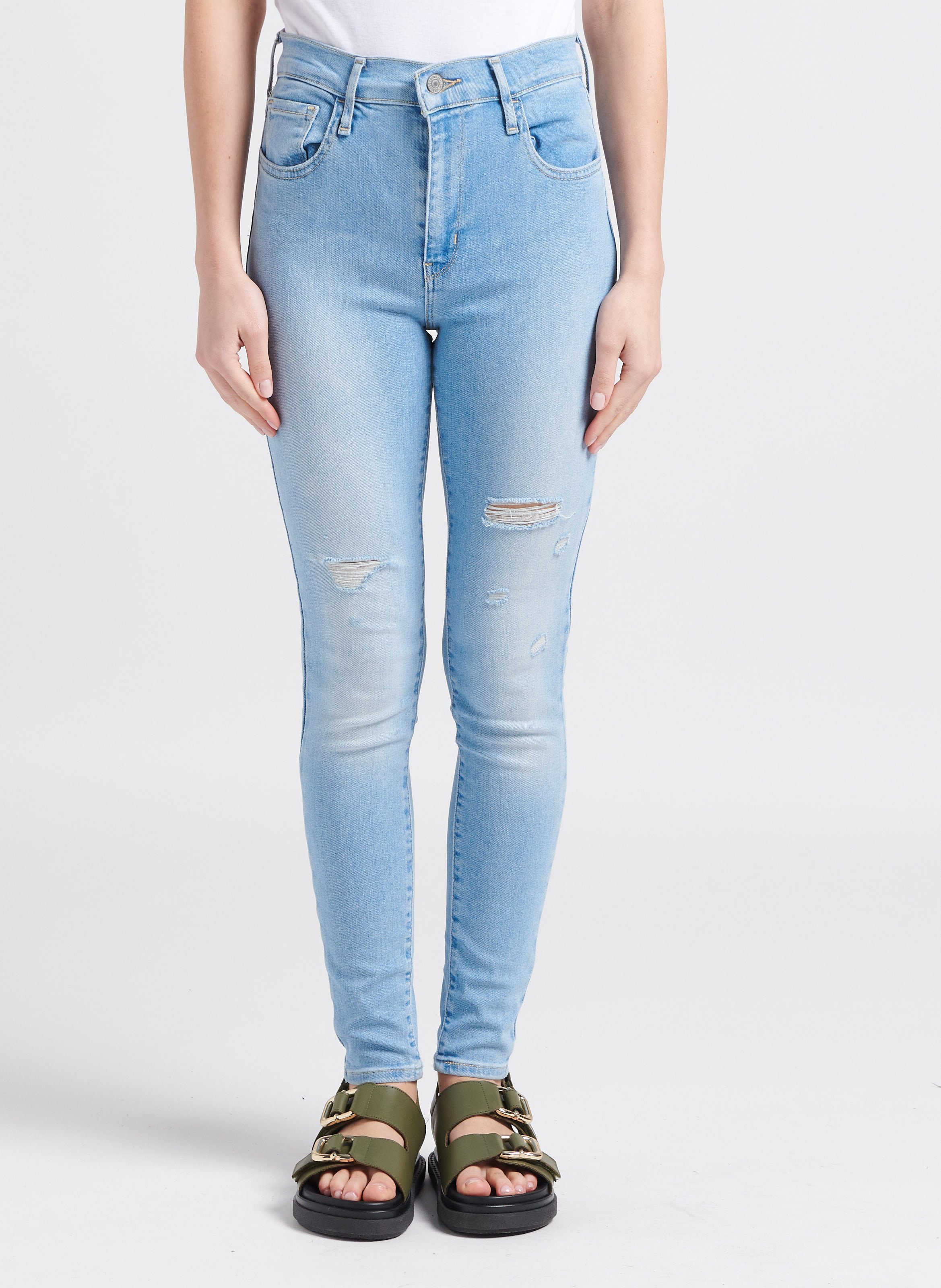 Jean skinny taille haute en coton mélangé LEVI'S Jean Stone