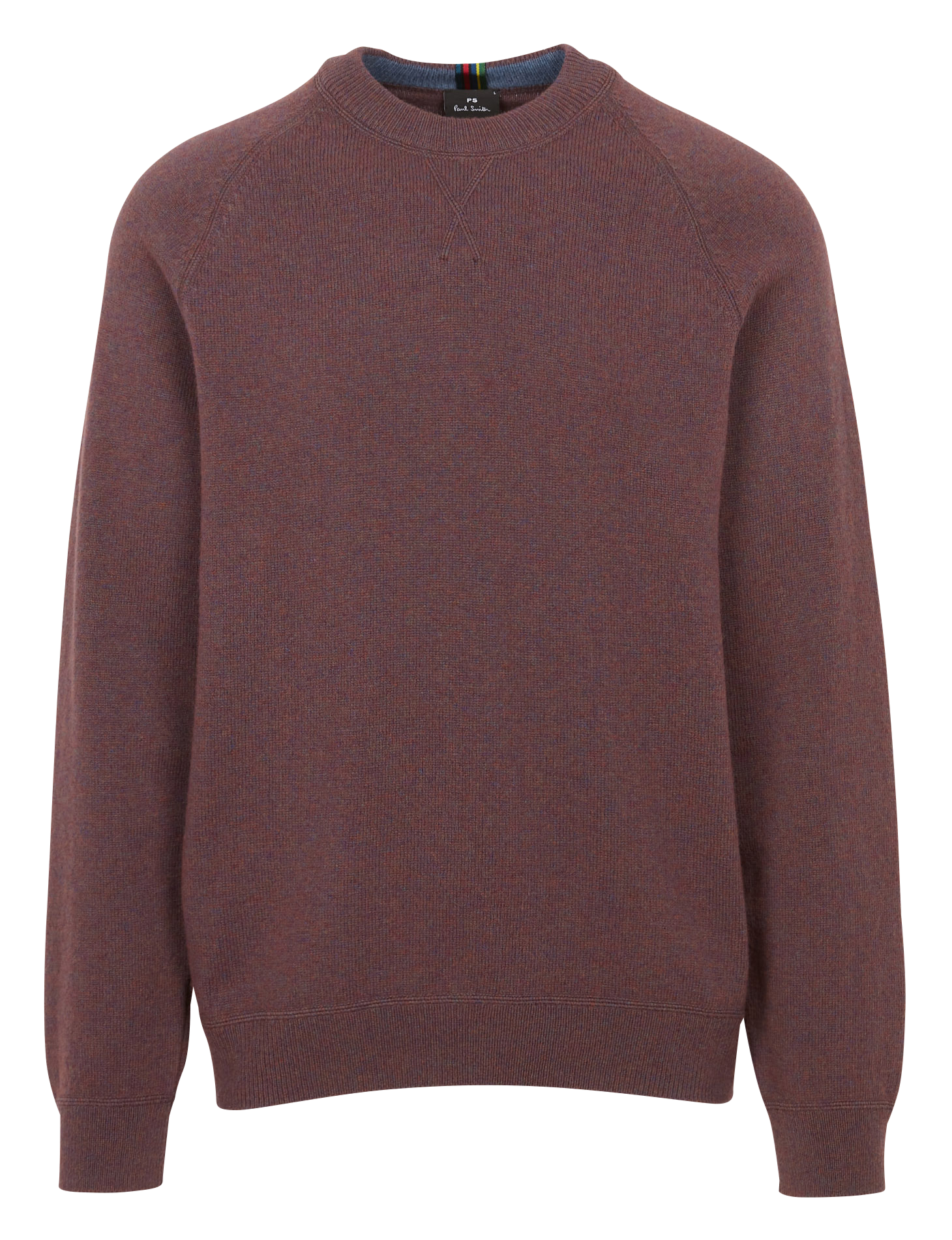 Straight-cut wool round-neck sweater PAUL SMITH Purple