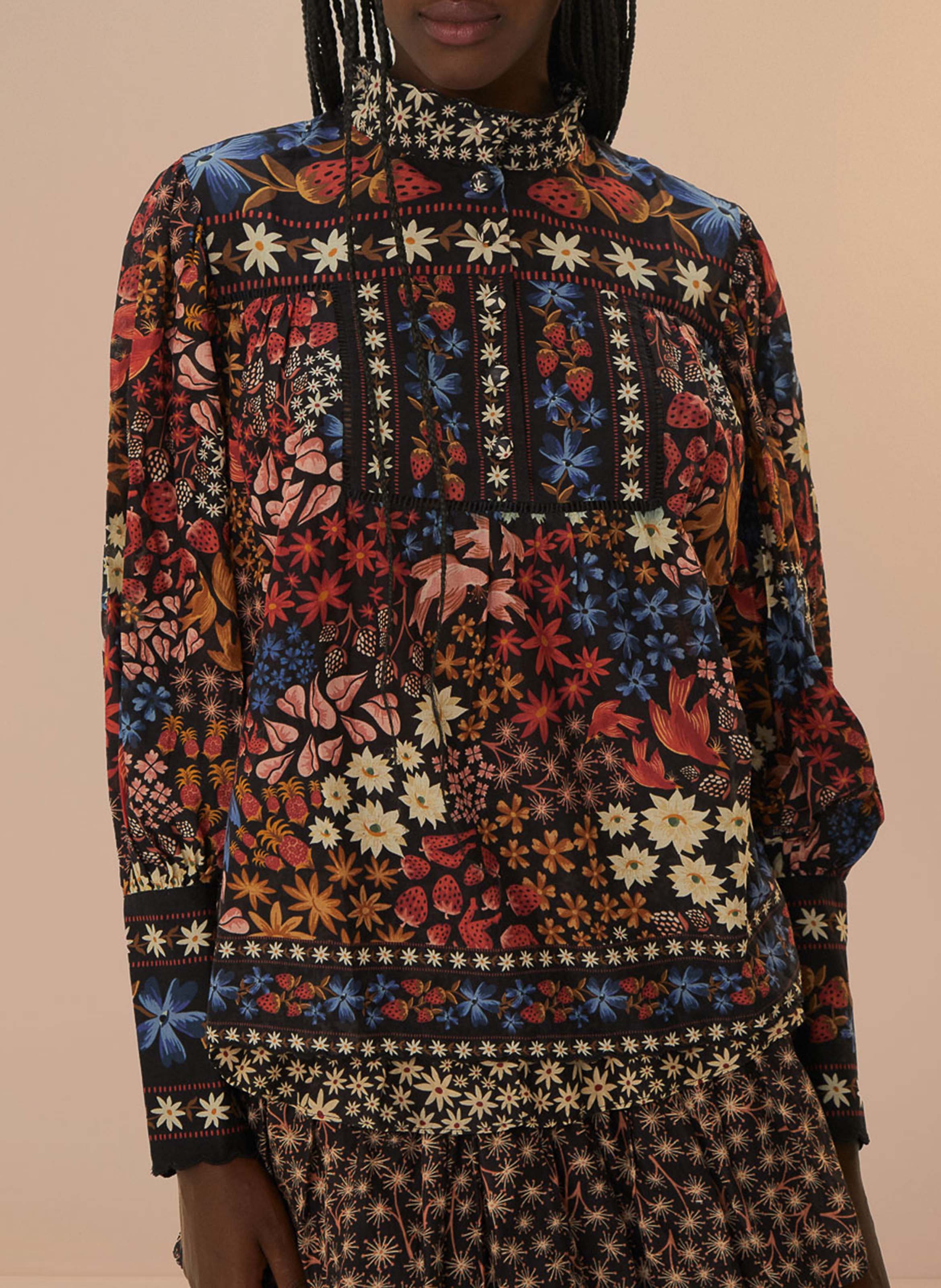 Floral cotton blouse FARM RIO Multicolored