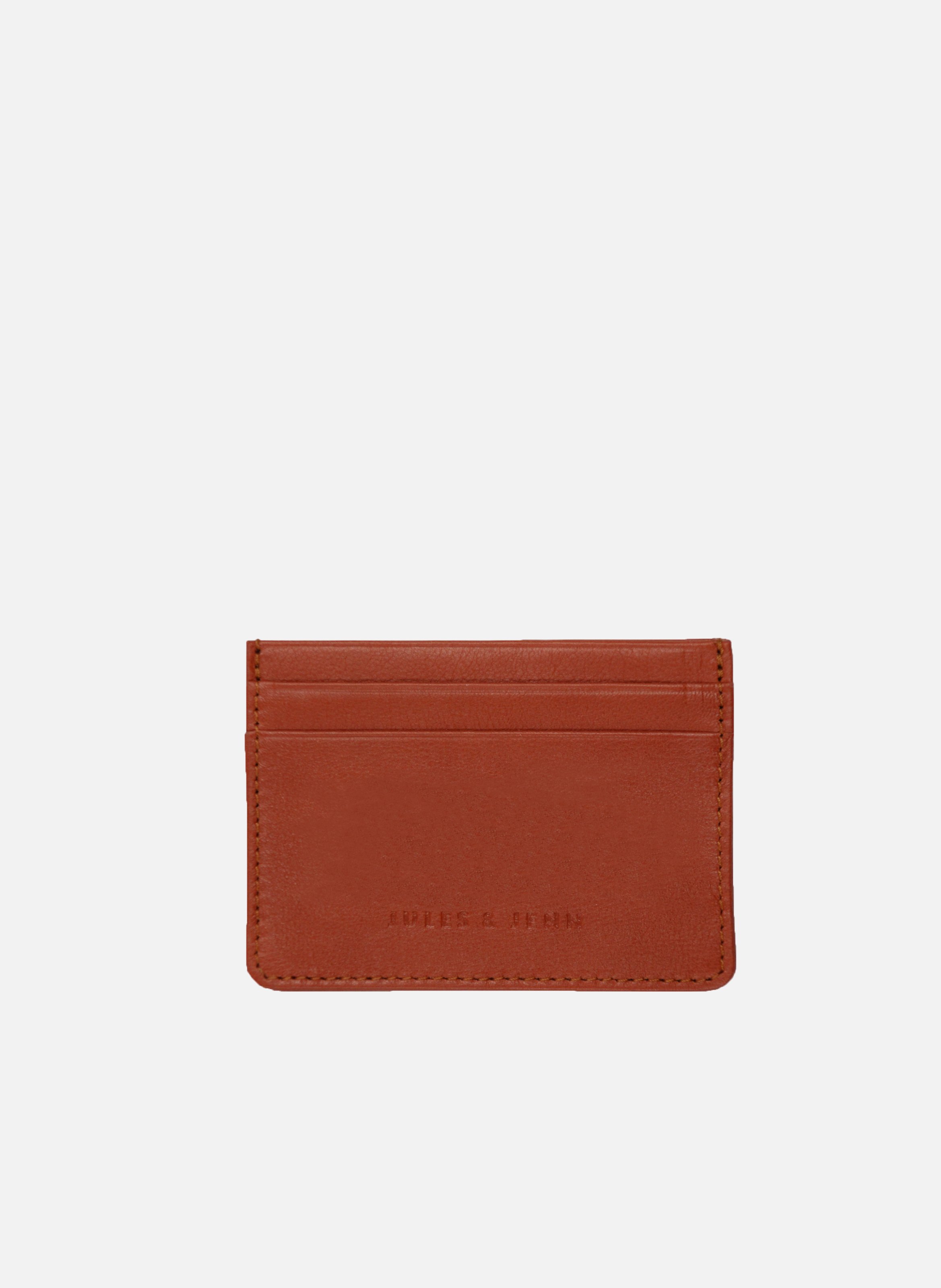 Leather card-holder JULES & JENN Orange