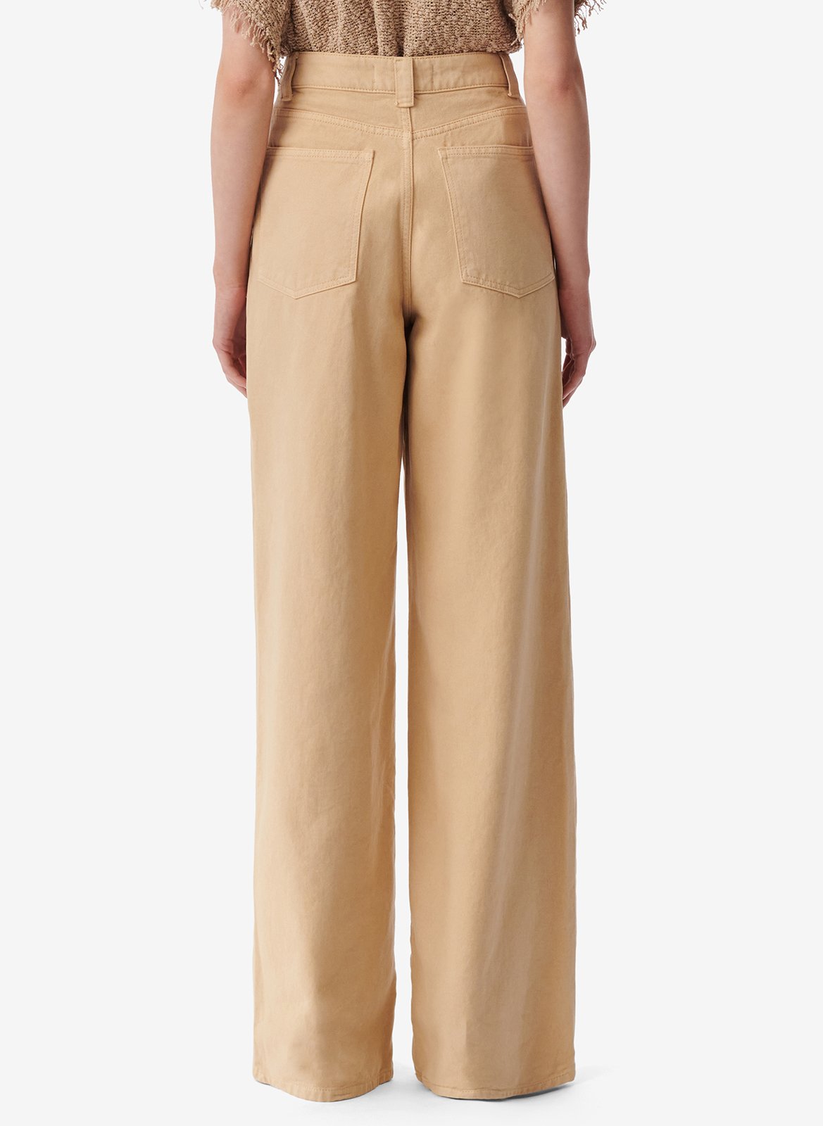 Eco-responsible high-rise wide-leg jeans IRO Beige