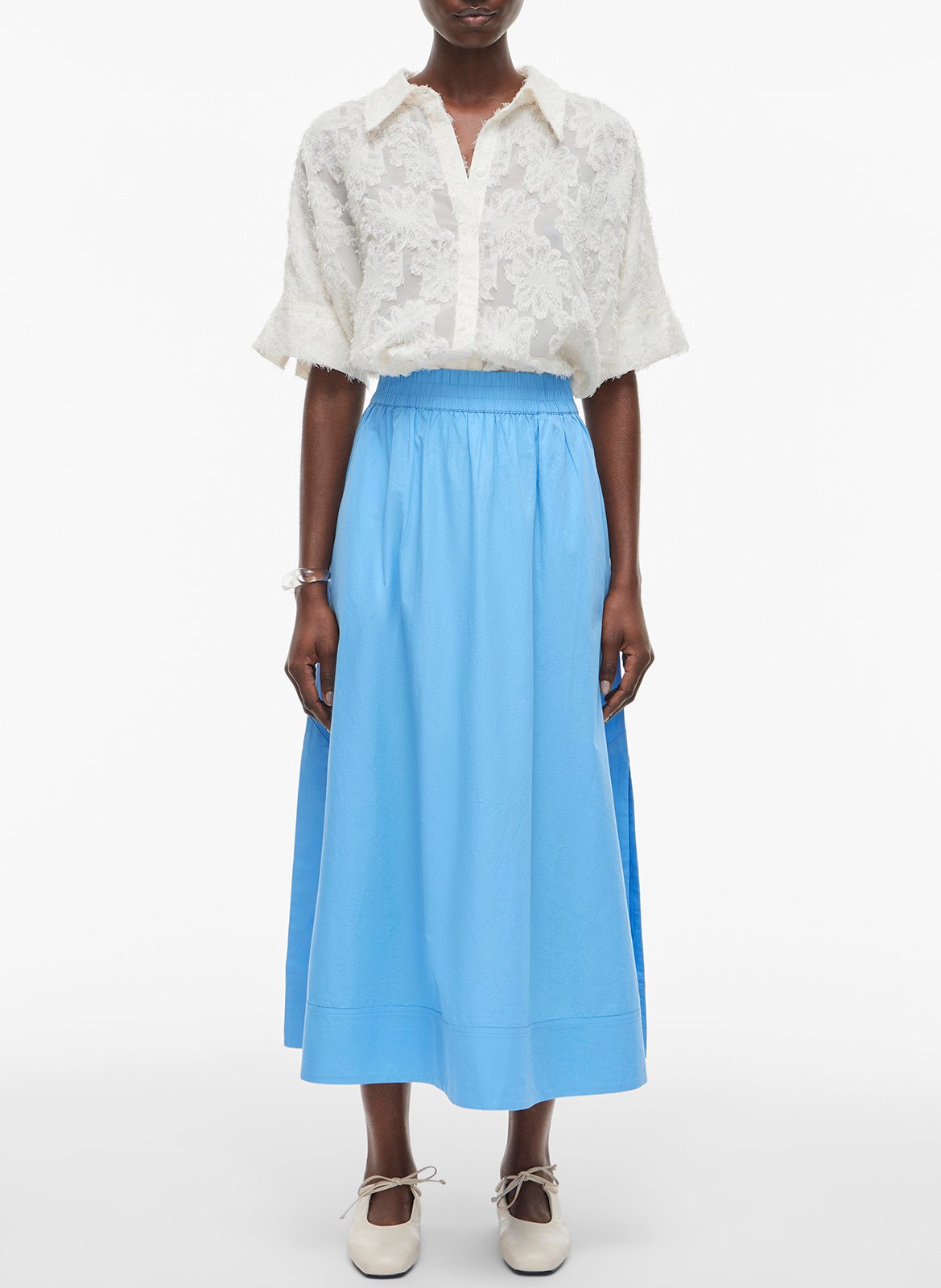 Robe longue en coton bio ROUGE EDIT Bleu