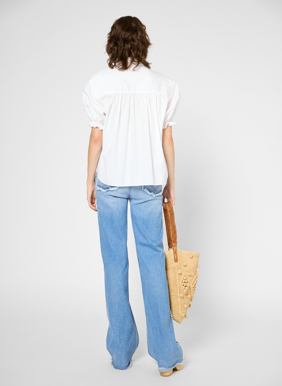 Chemisier col victorien en coton GERARD DAREL Blanc