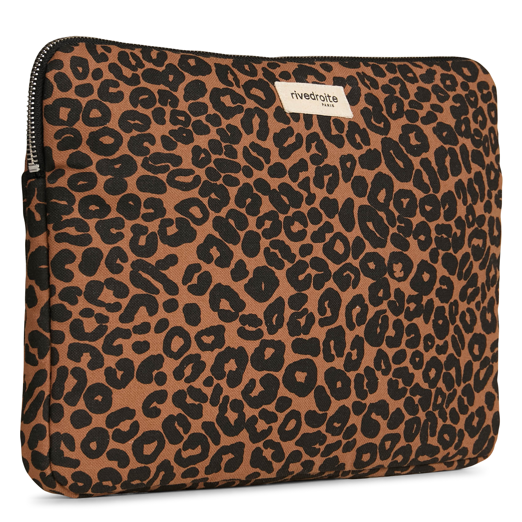Laptop-Hülle aus Baumwolle RIVEDROITE PARIS Braun