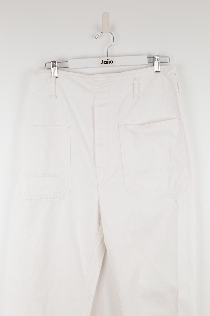 Cotton straight jeans ISABEL MARANT - Seconde Main White