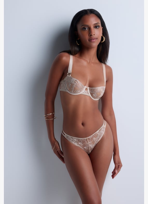 Underwired demi-cup bra | Beige by AUBADE Underwired demi-cup bra Beige