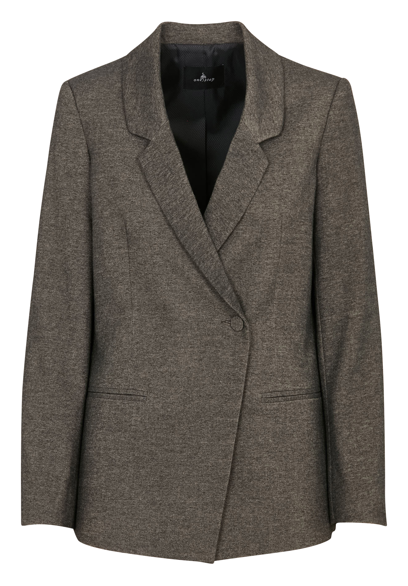 Tailored blazer with asymmetrical closure ONE STEP Grey