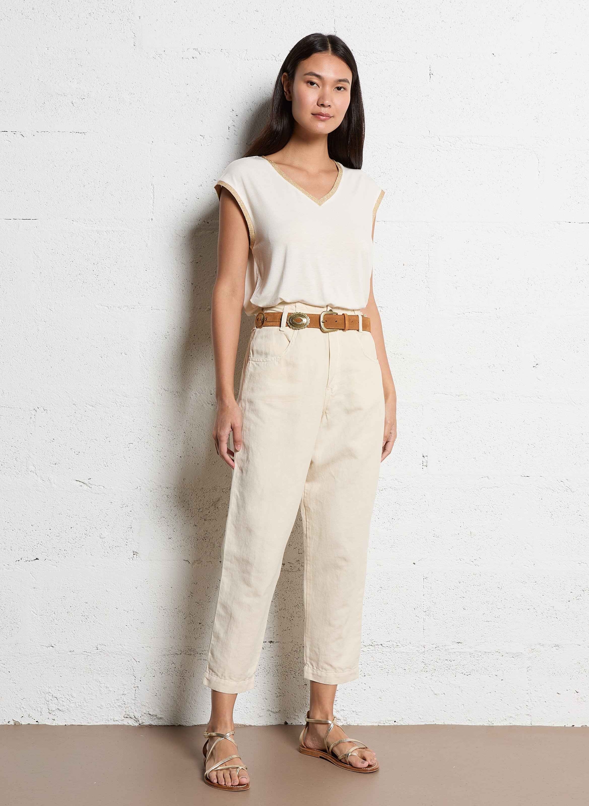 Ceinture en cuir LA PETITE ETOILE Marron