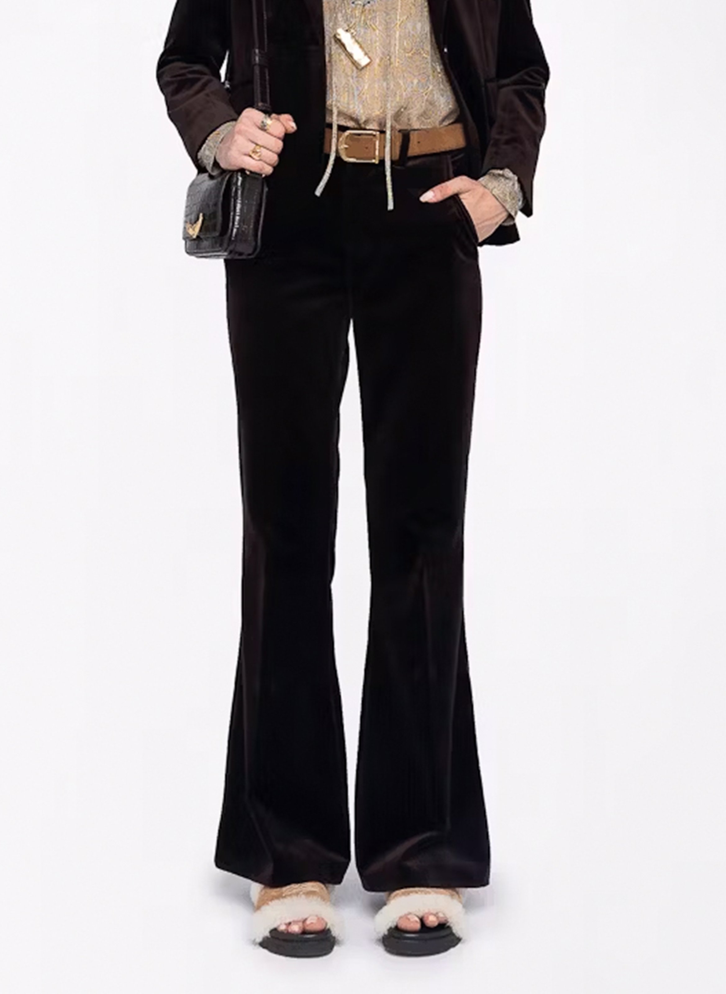 Pantalon velours en coton ZADIG&VOLTAIRE Marron