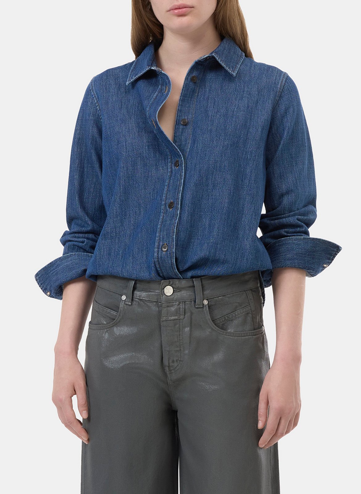 Chemise en jean avec dos ouvert CLOSED Bleu