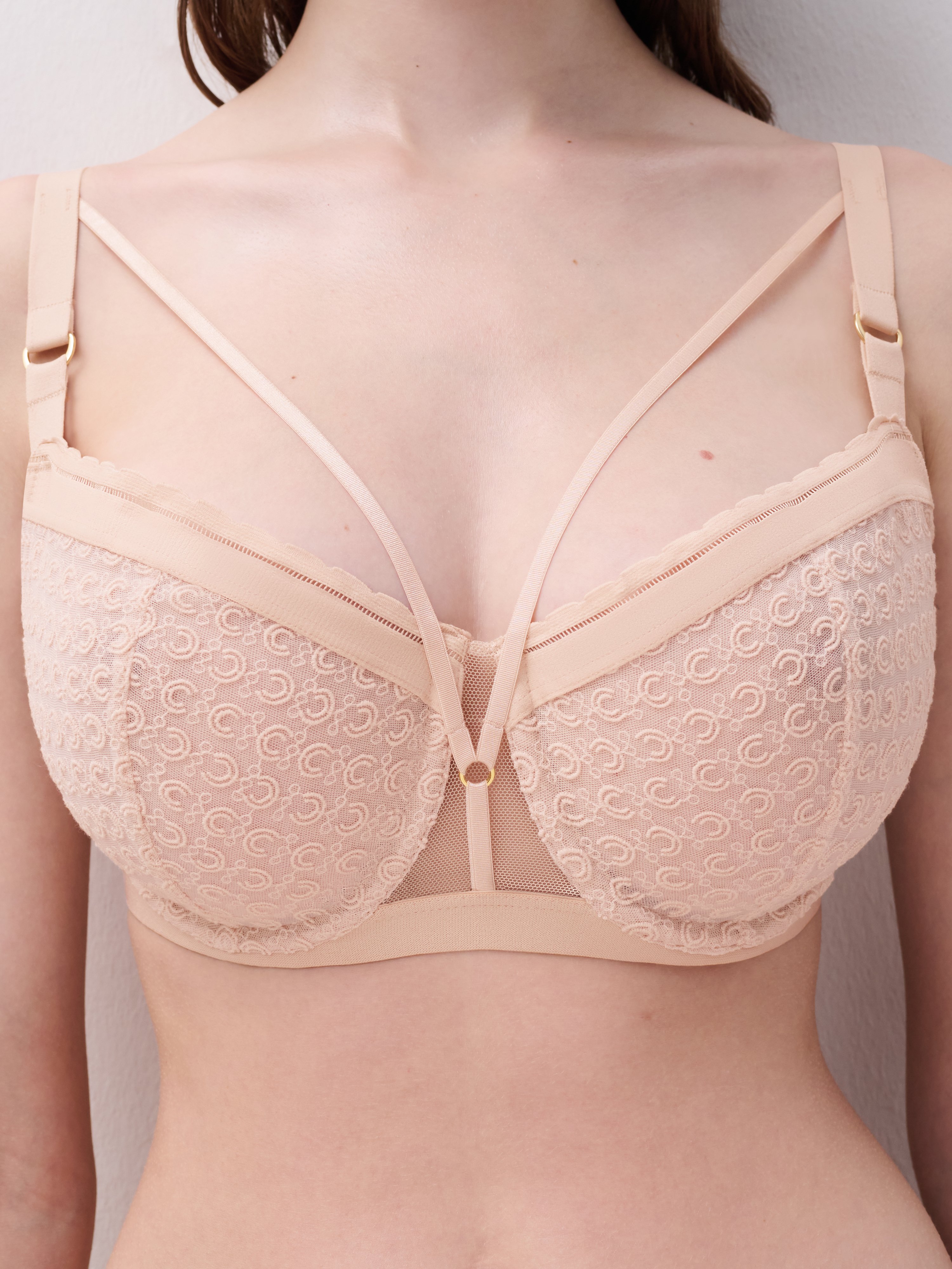 A Fleur De Toi demi-cup bra Beige
