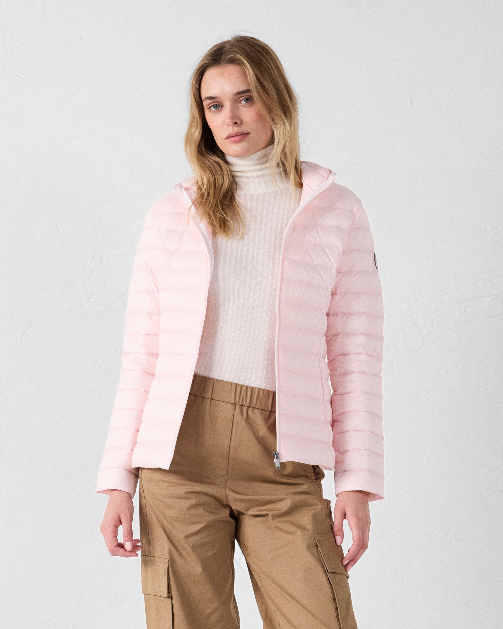 Doudoune légère à capuche rose pétale cloe JOTT Rose