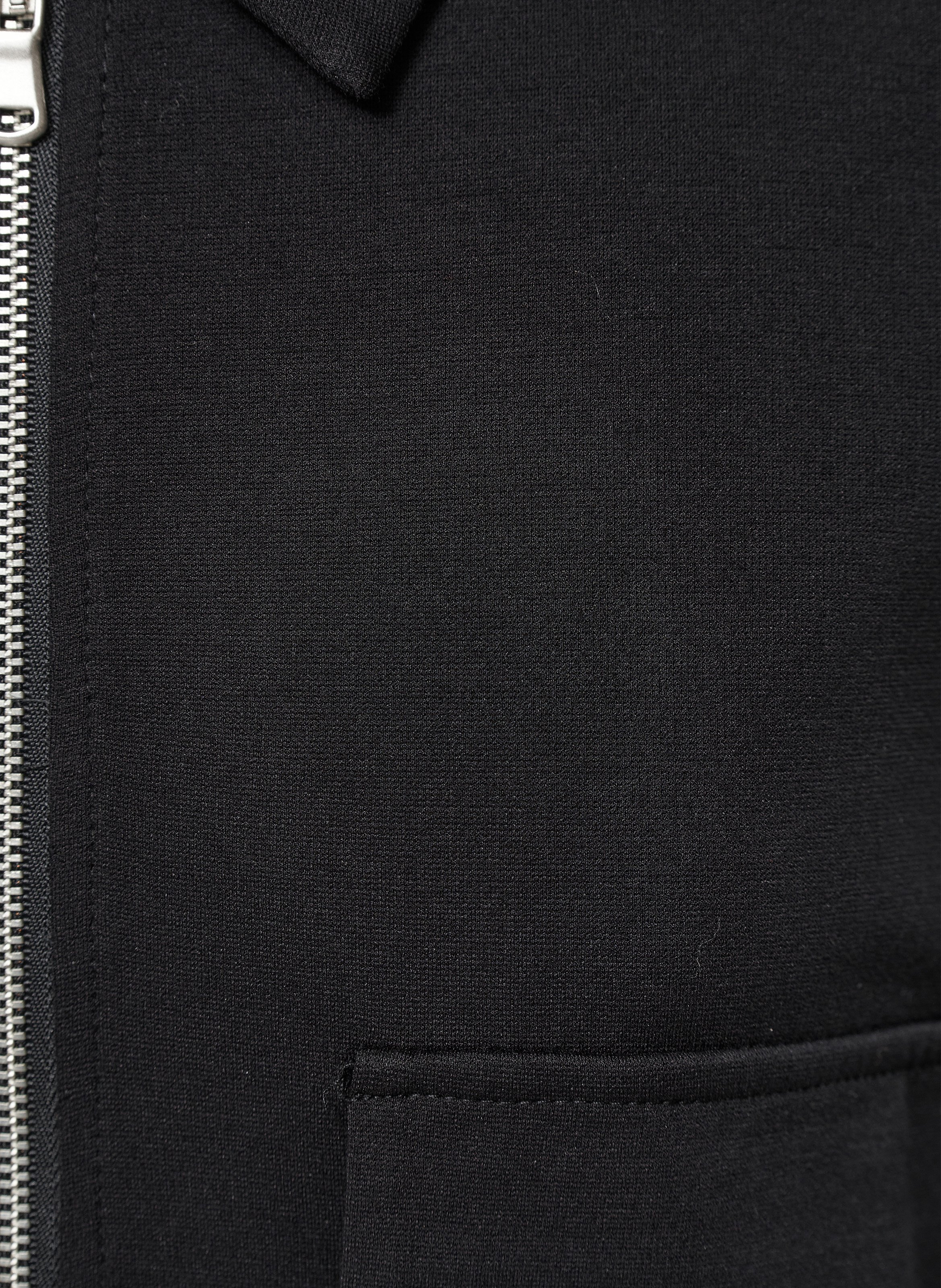 Veste courte droite zippée unie  HUMILITY Noir