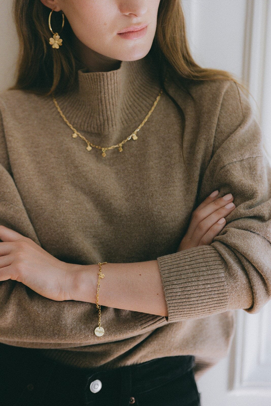 Gold-plated clover bracelet MONSIEUR SIMONE Golden