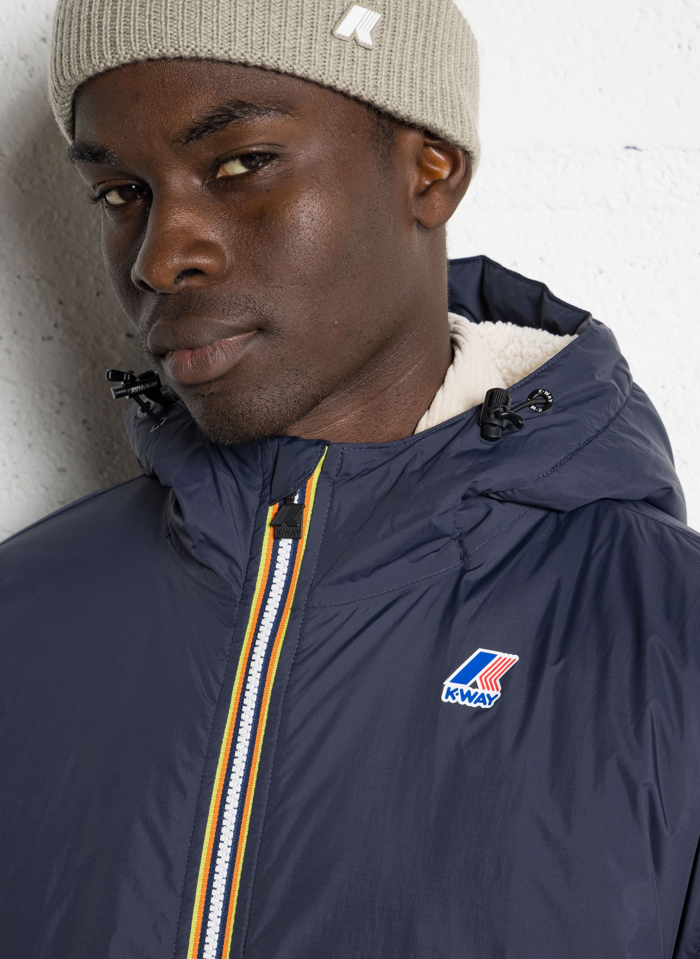 Doudoune à capuche K-WAY Bleu