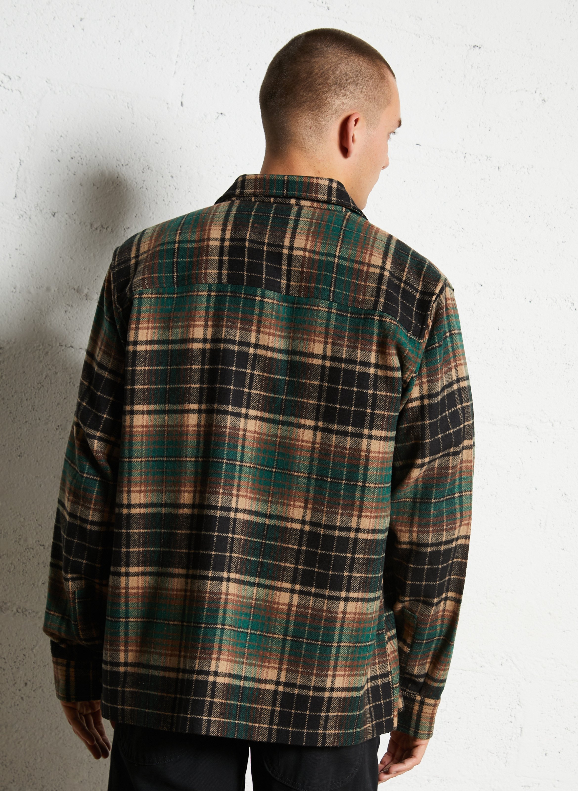 Surchemise droite à carreaux SCHOTT Vert