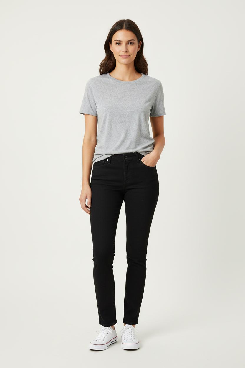 Cropped slim jeans with studs LEVI'S - Seconde main Black