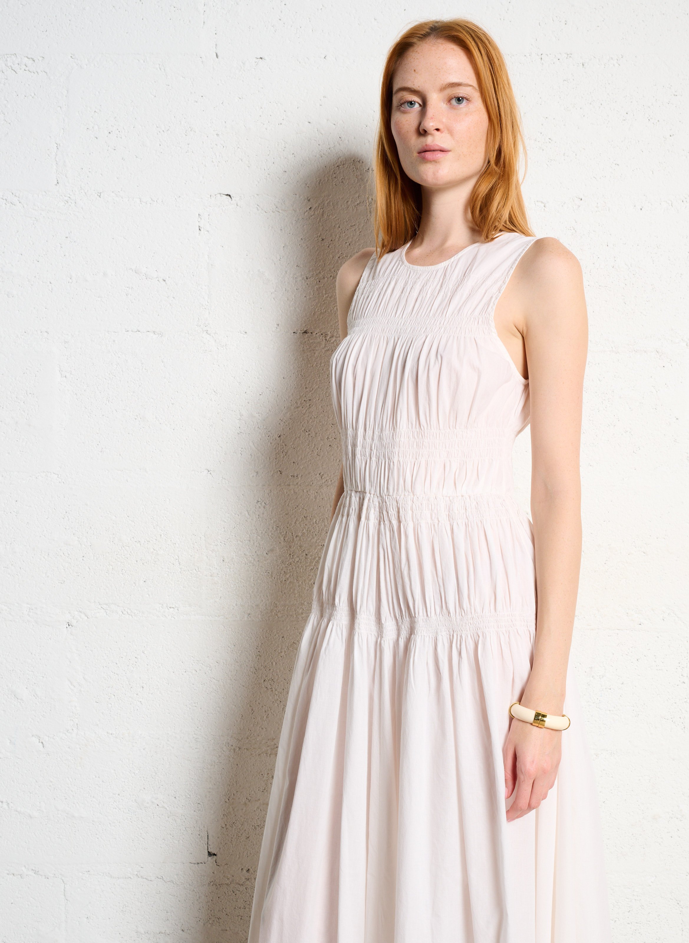 Baumwoll-Midikleid mit Rundhalsausschnitt ANTIK BATIK