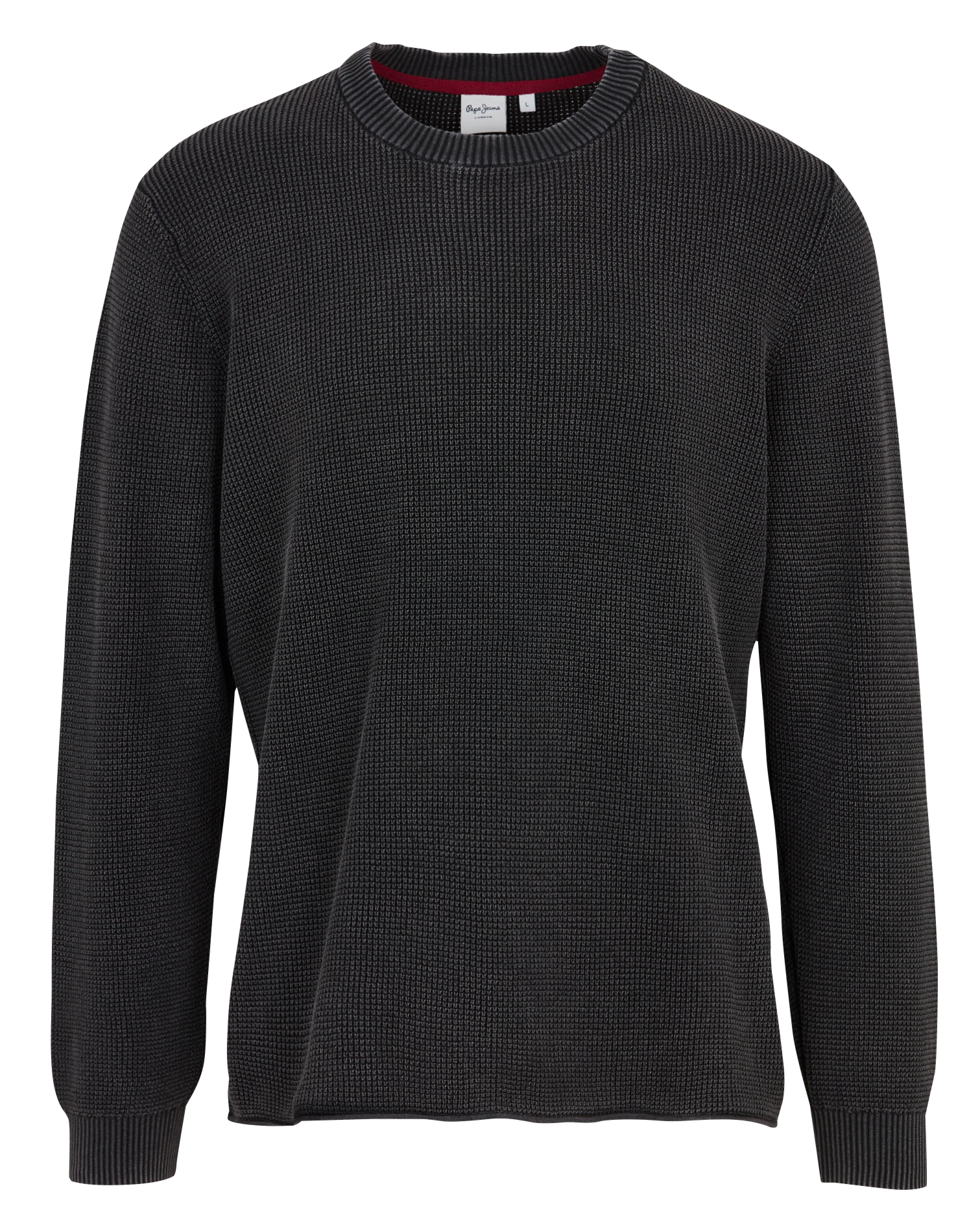 Pull droit col rond en coton PEPE JEANS Noir