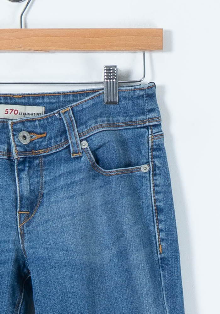 Cropped slim jeans with studs LEVI'S - Seconde main Blue