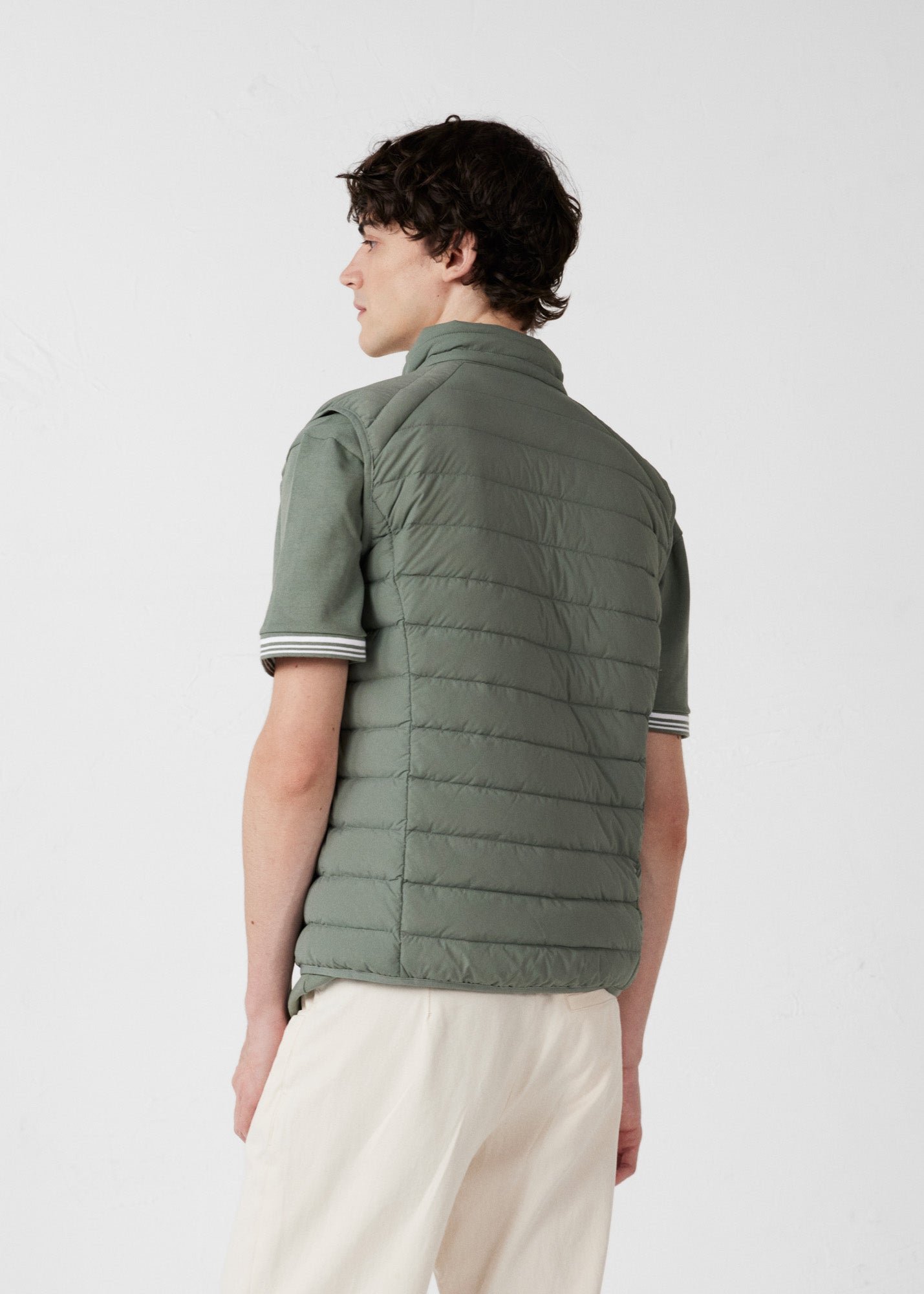 Stretch sleeveless puffer jacket Arafo JOTT Green