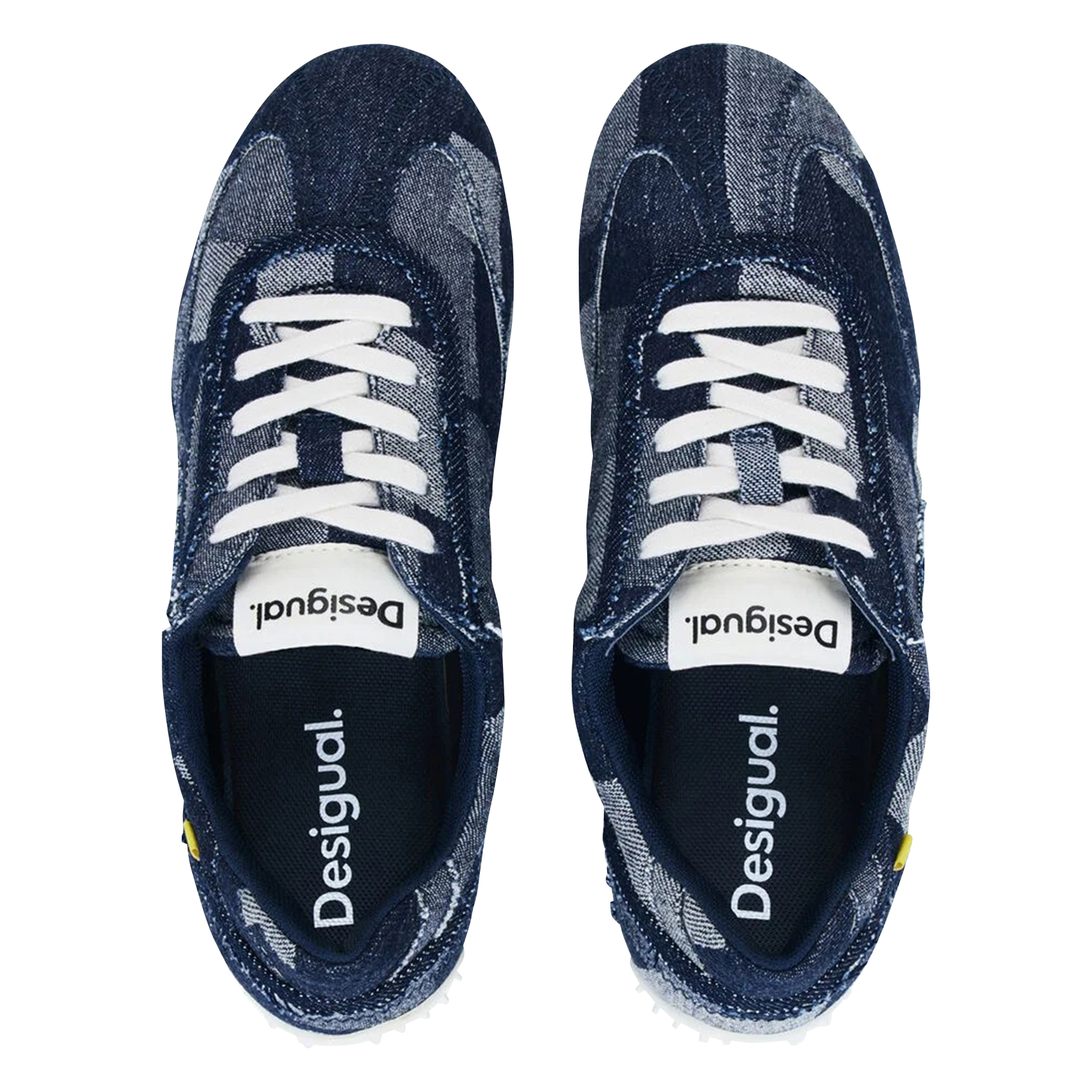 Niedrige Sneaker aus Baumwoll-Mix DESIGUAL Blau
