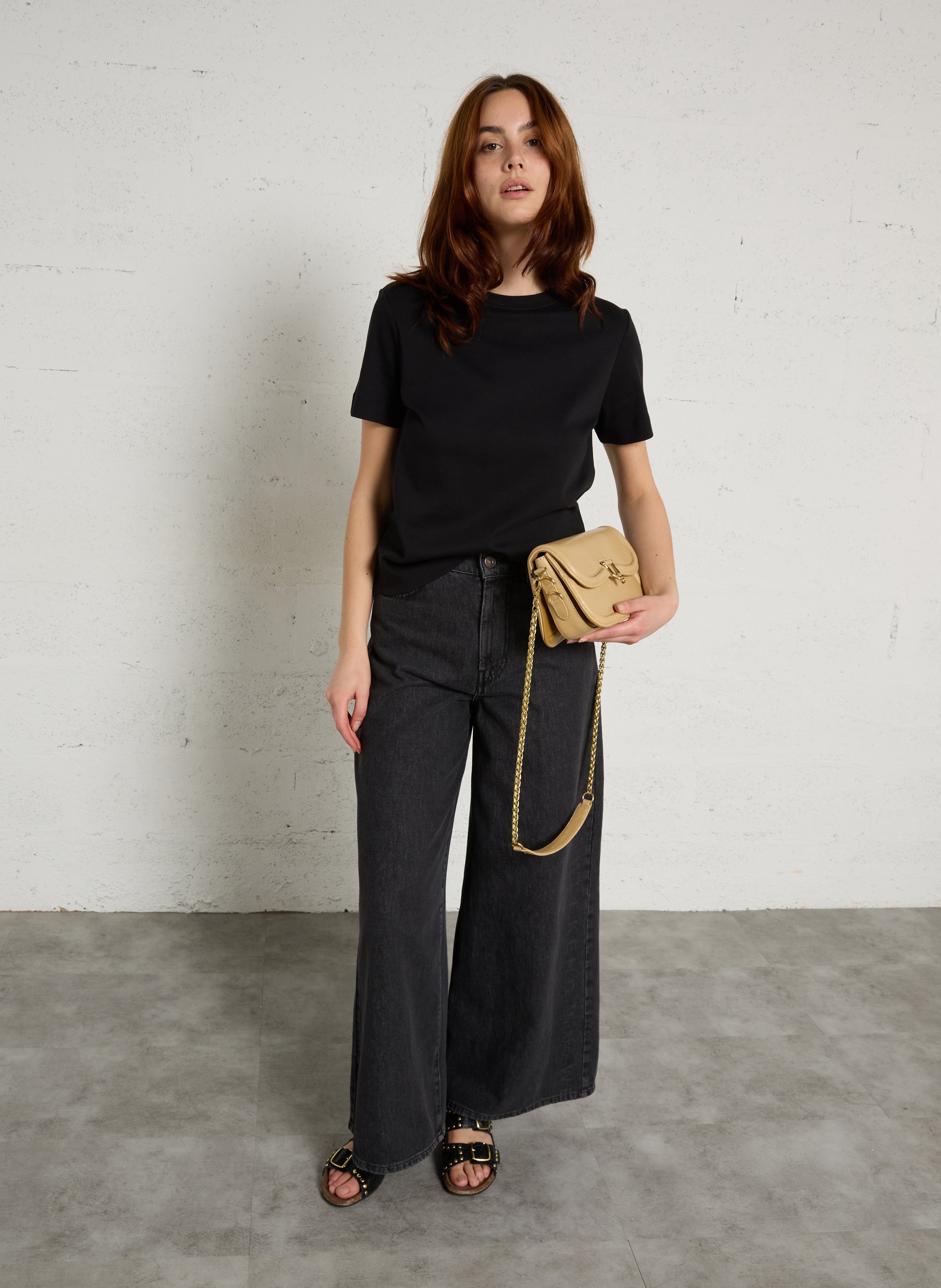 Dori leather shoulder bag CLARIS VIROT Beige