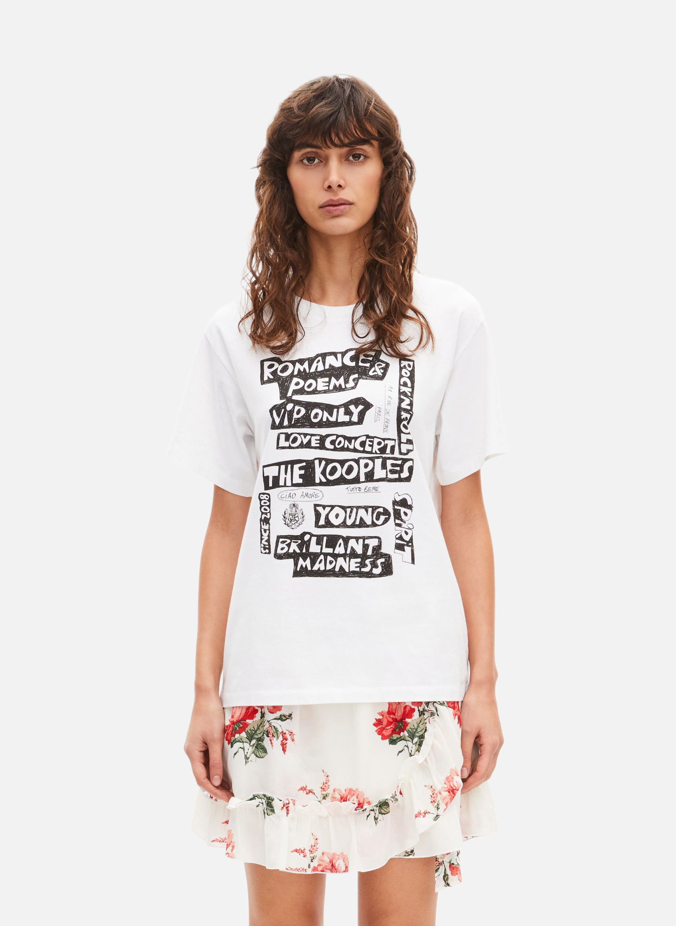 T-shirt with screen printing THE KOOPLES White