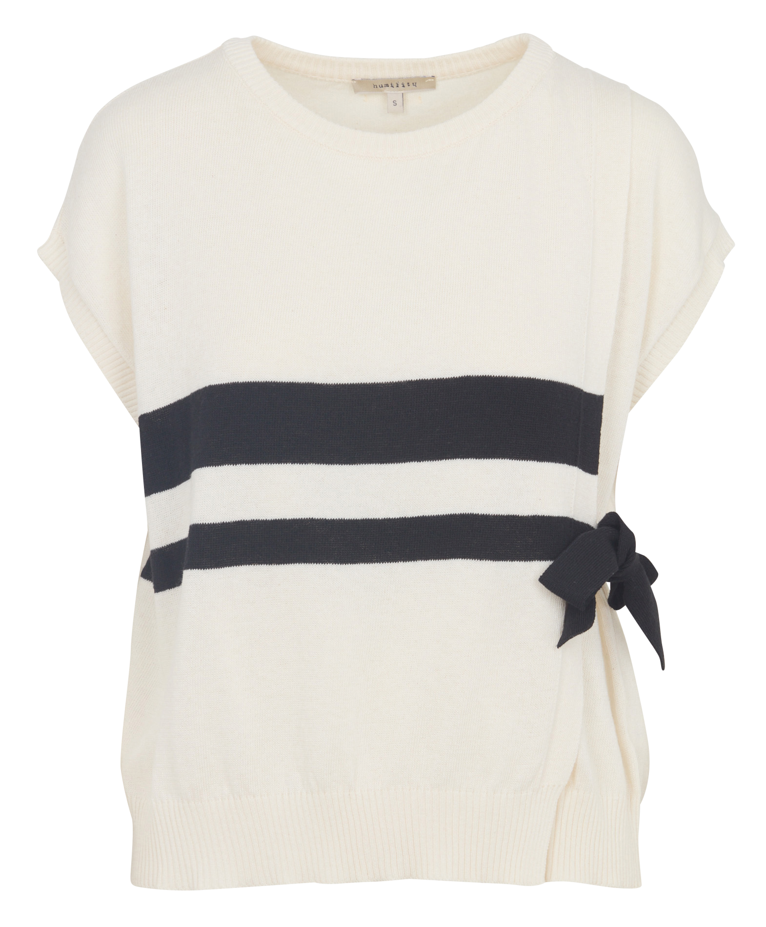 Oversized round neck sweater in blended recycled cotton HUMILITY Multicolored