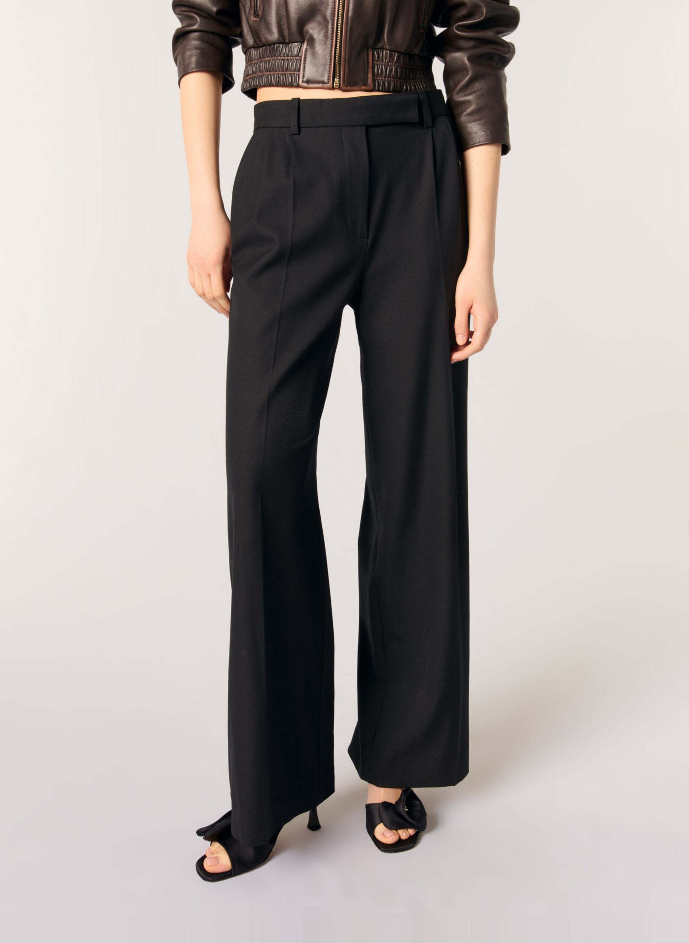 Pantalon large MAJE Noir