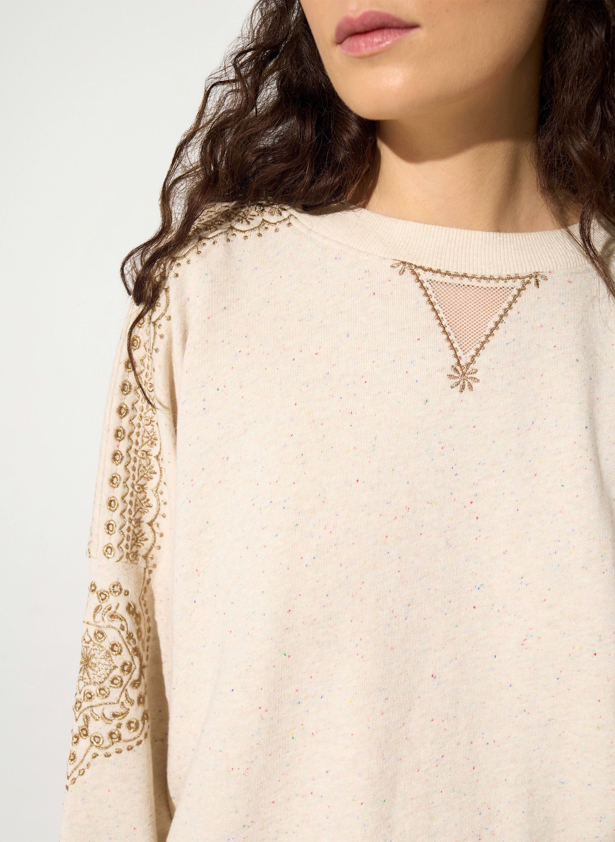 High-neck sweater COTELAC White