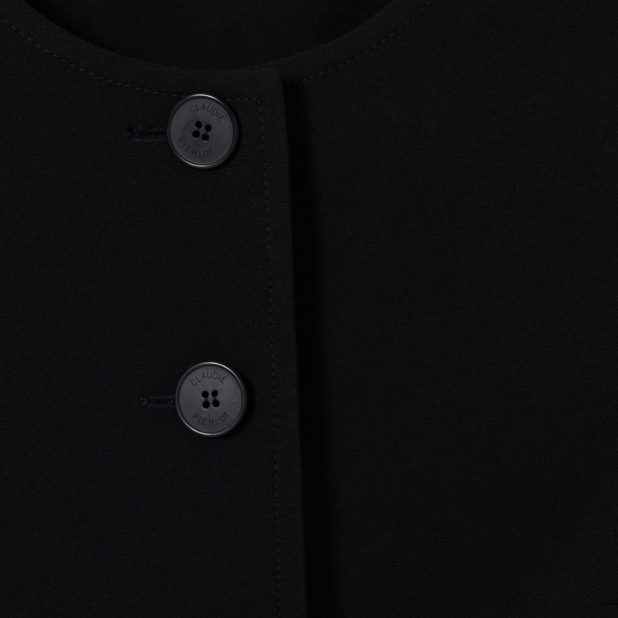 Veste boutonnée col rond unie CLAUDIE PIERLOT Noir
