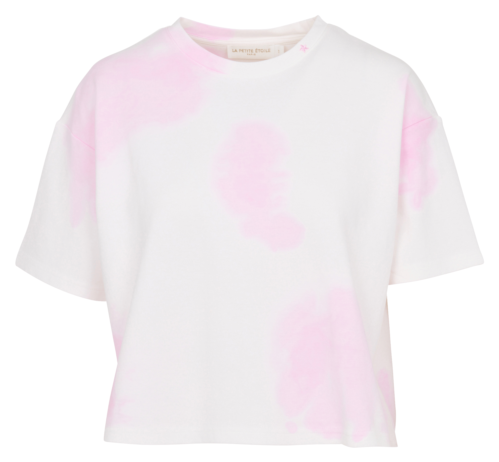 Boxy T-shirt met Tie&Dye-print in gemengd katoen LA PETITE ETOILE Roze