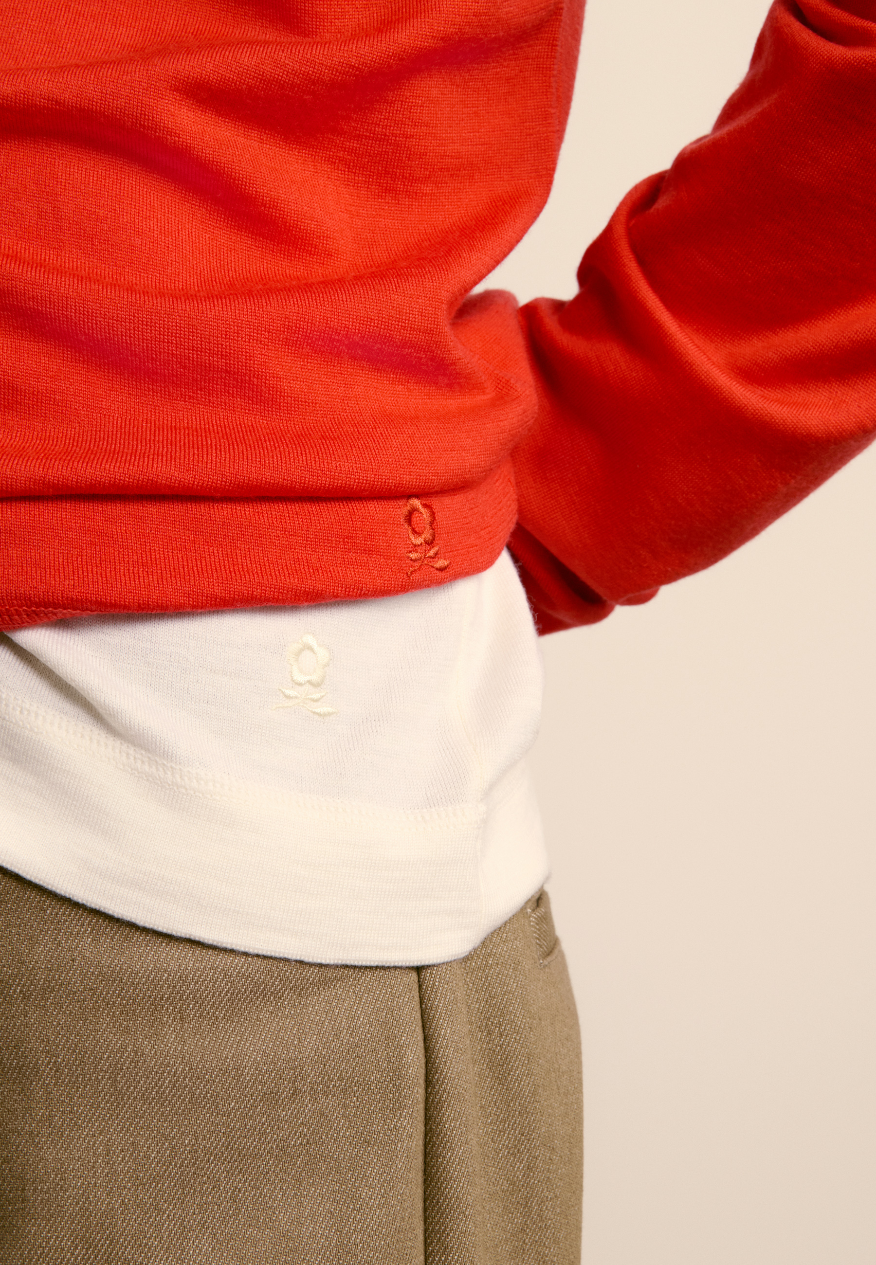 Merino wool sweater MAISON MONTAGUT Red