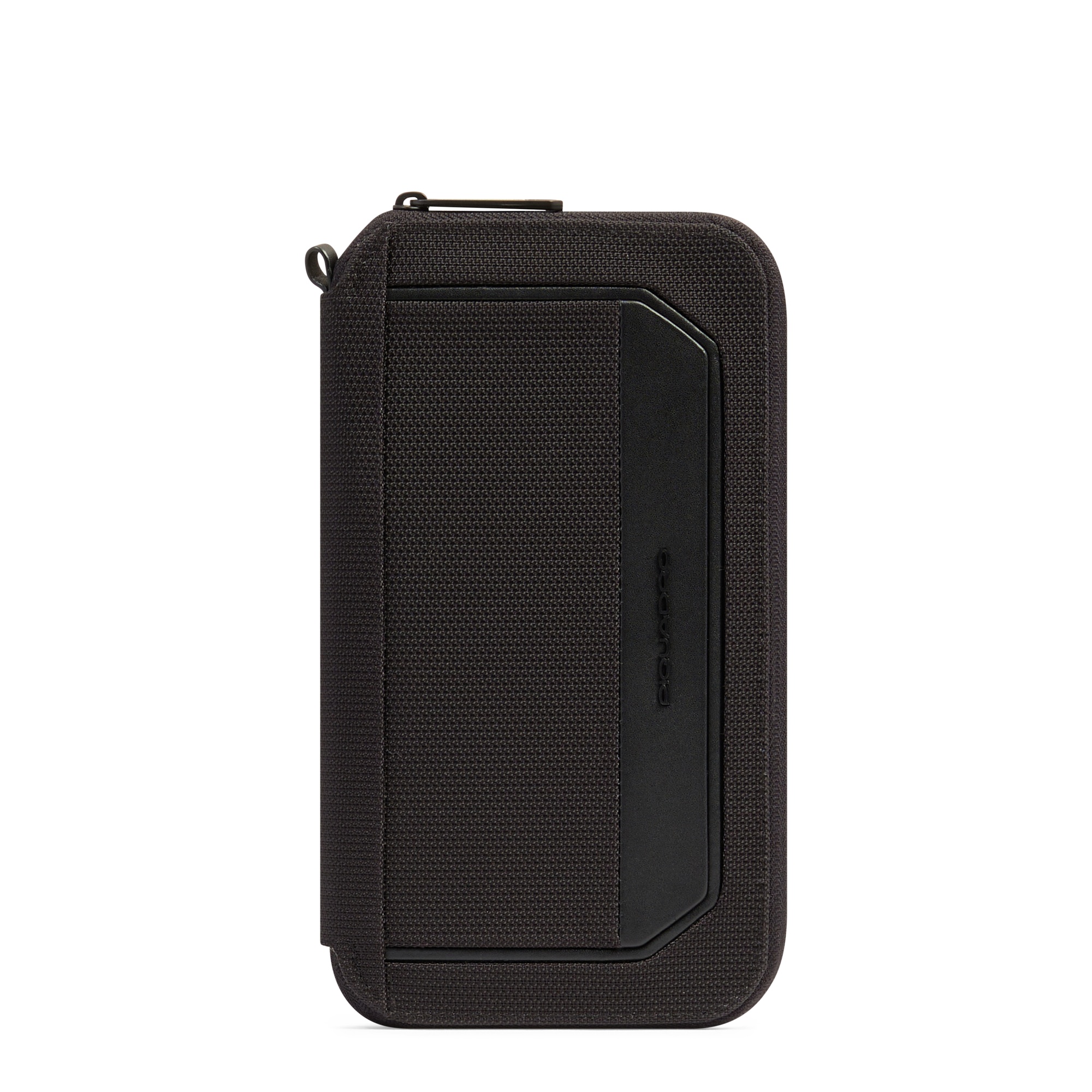 Passport holder made of recycled fabric PIQUADRO Black