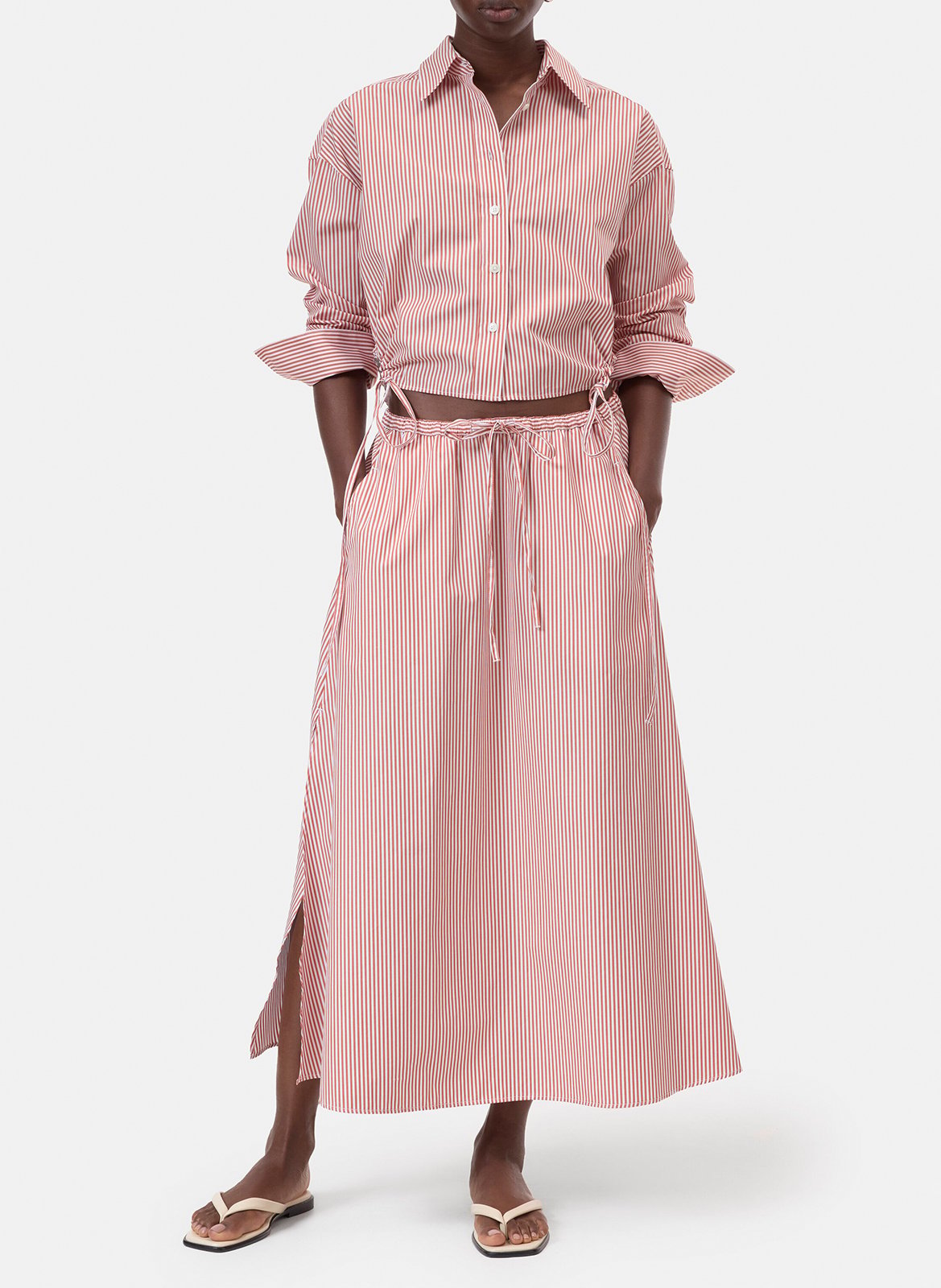 Chemise droite en coton CLOSED Rouge
