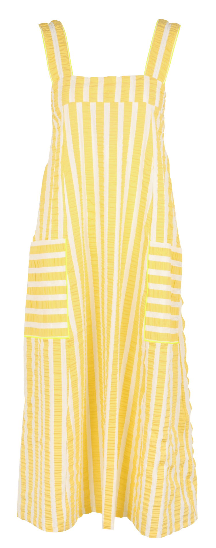 Robe midi droite en lin DR BLOOM Jaune