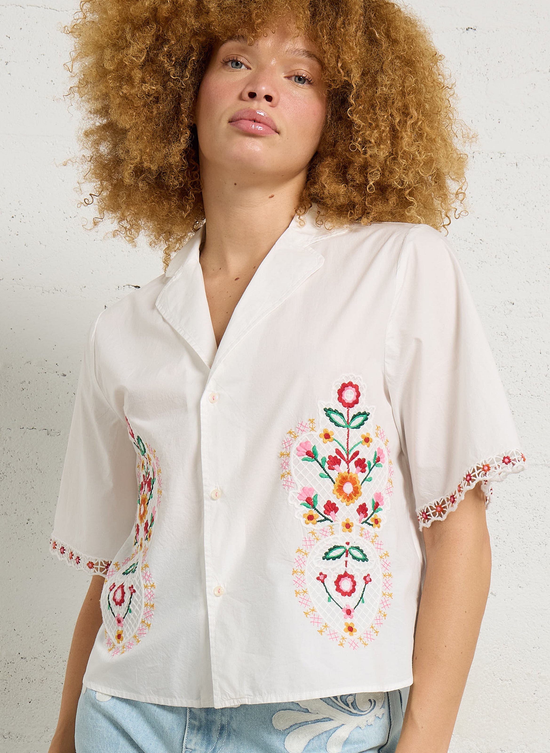 Oversize-Bluse aus Bio-Baumwolle LOUISE MISHA Weiss