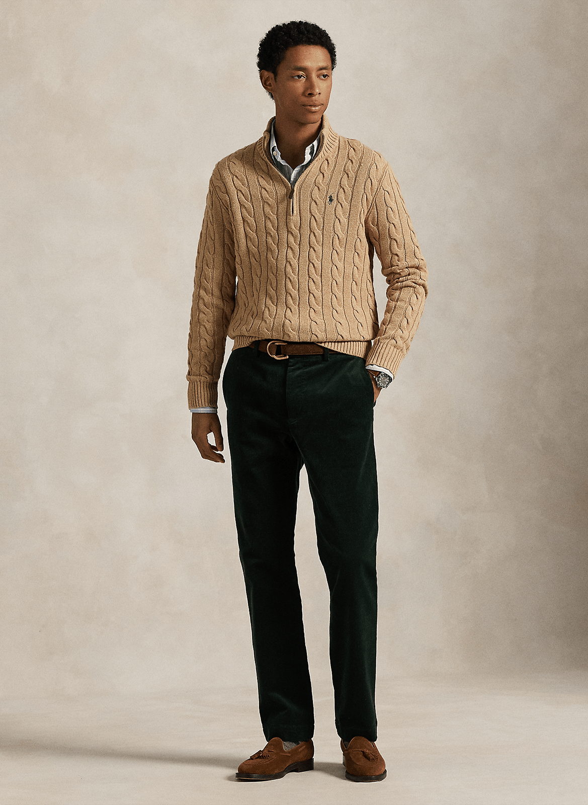 Zopfpullover aus Baumwolle | Braun POLO RALPH LAUREN Herren