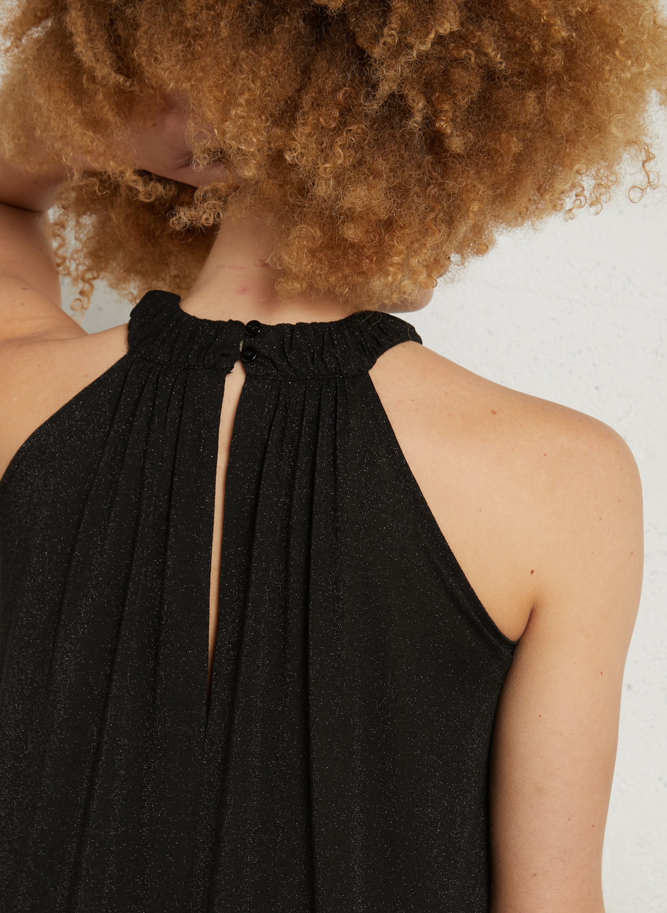 Glitzerndes langes Kleid MOMONI Schwarz
