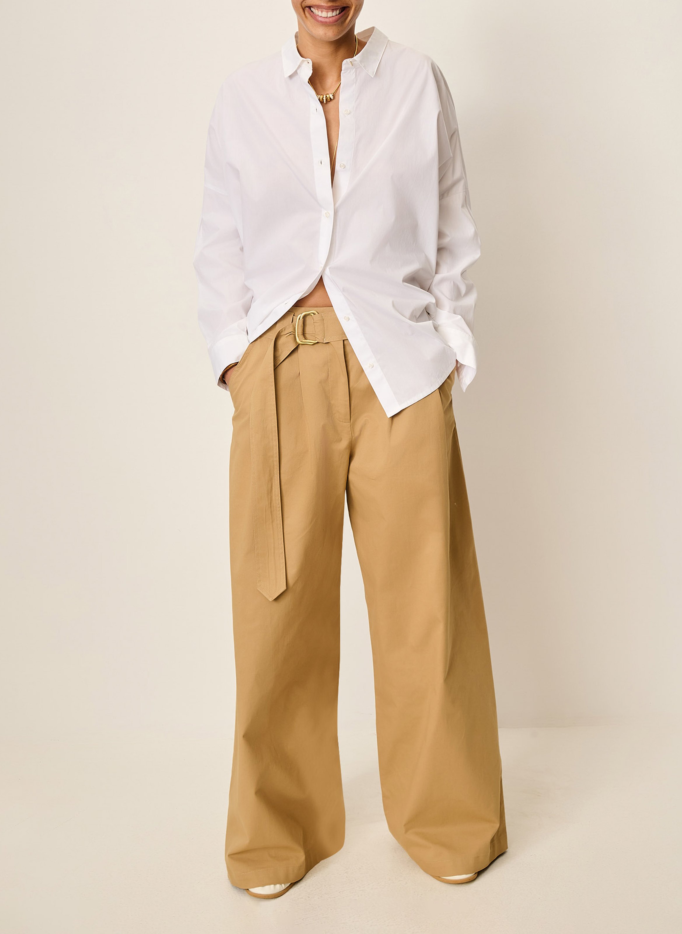 Chemise col classique en coton SESSUN Blanc