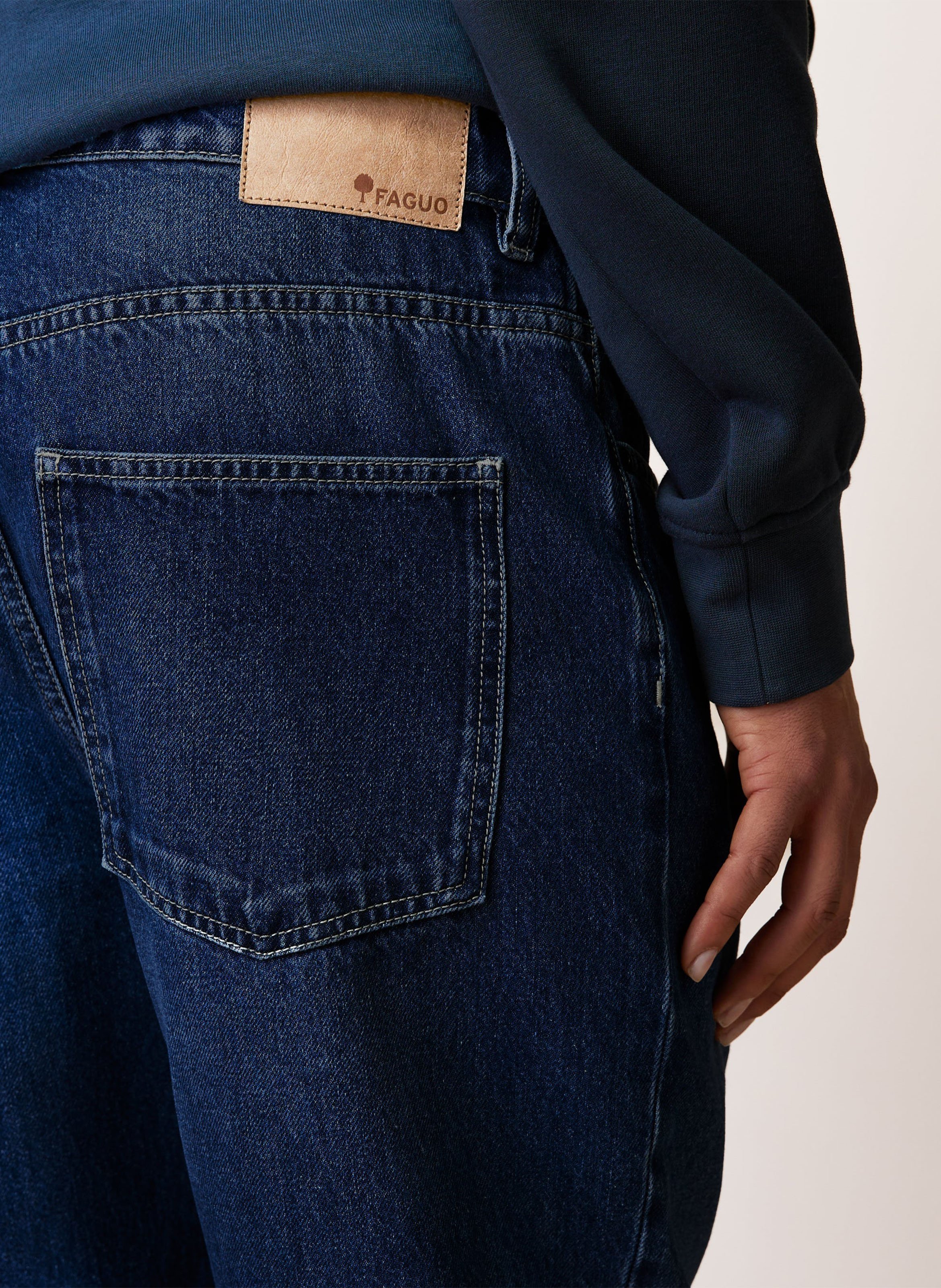 Straight Cut Jeans aus Baumwolle FAGUO Jeans ohne Waschung