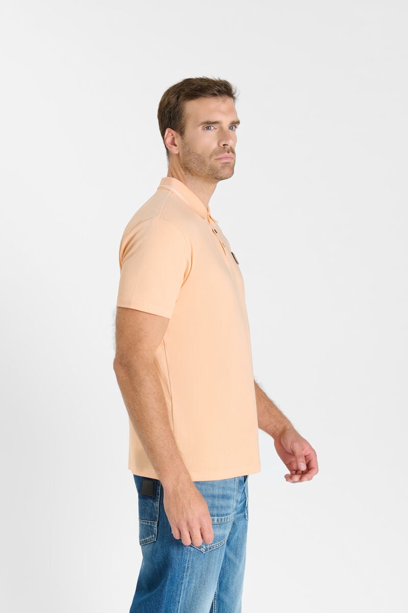 Button-Down Shirt Collar Polo LE TEMPS DES CERISES Orange