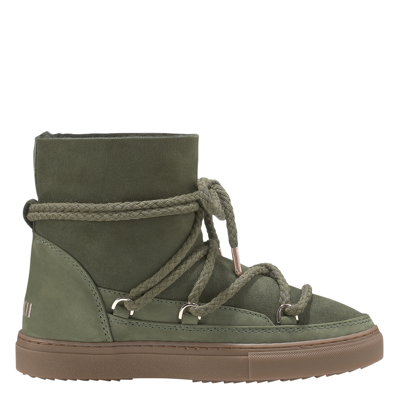 Suede mid-calf boots with furry lining INUIKII Green