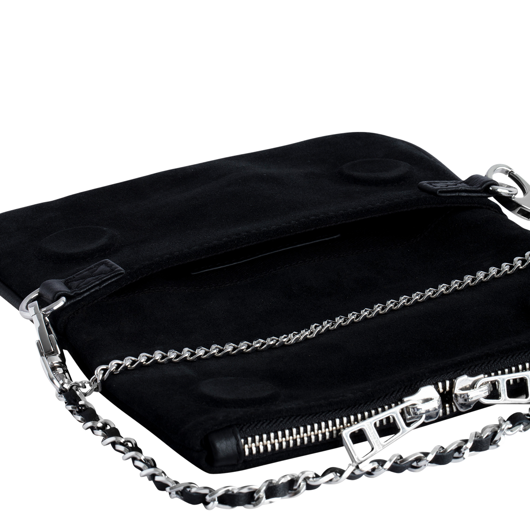 Wholesale Black Suede Envelope Clutch Bag | J5Fashion
