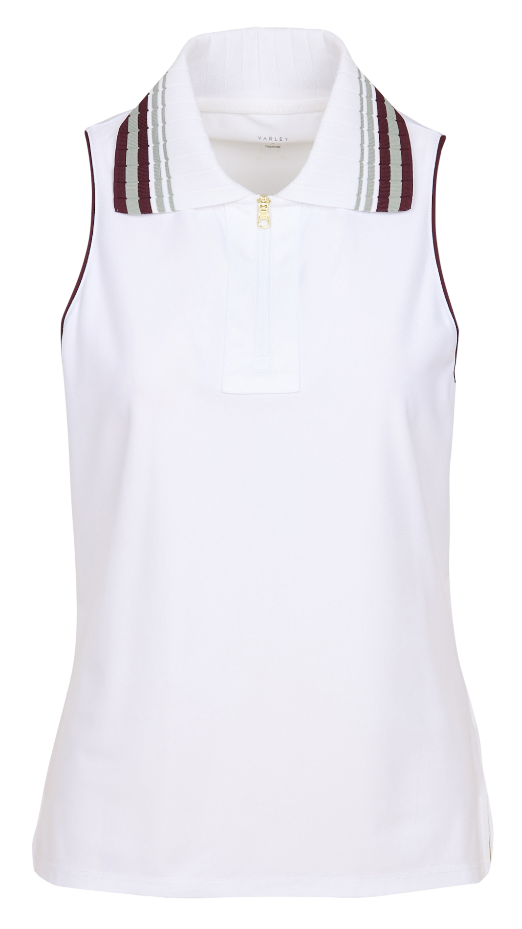 Débardeur droit zippé à tissu texturé VARLEY Blanc