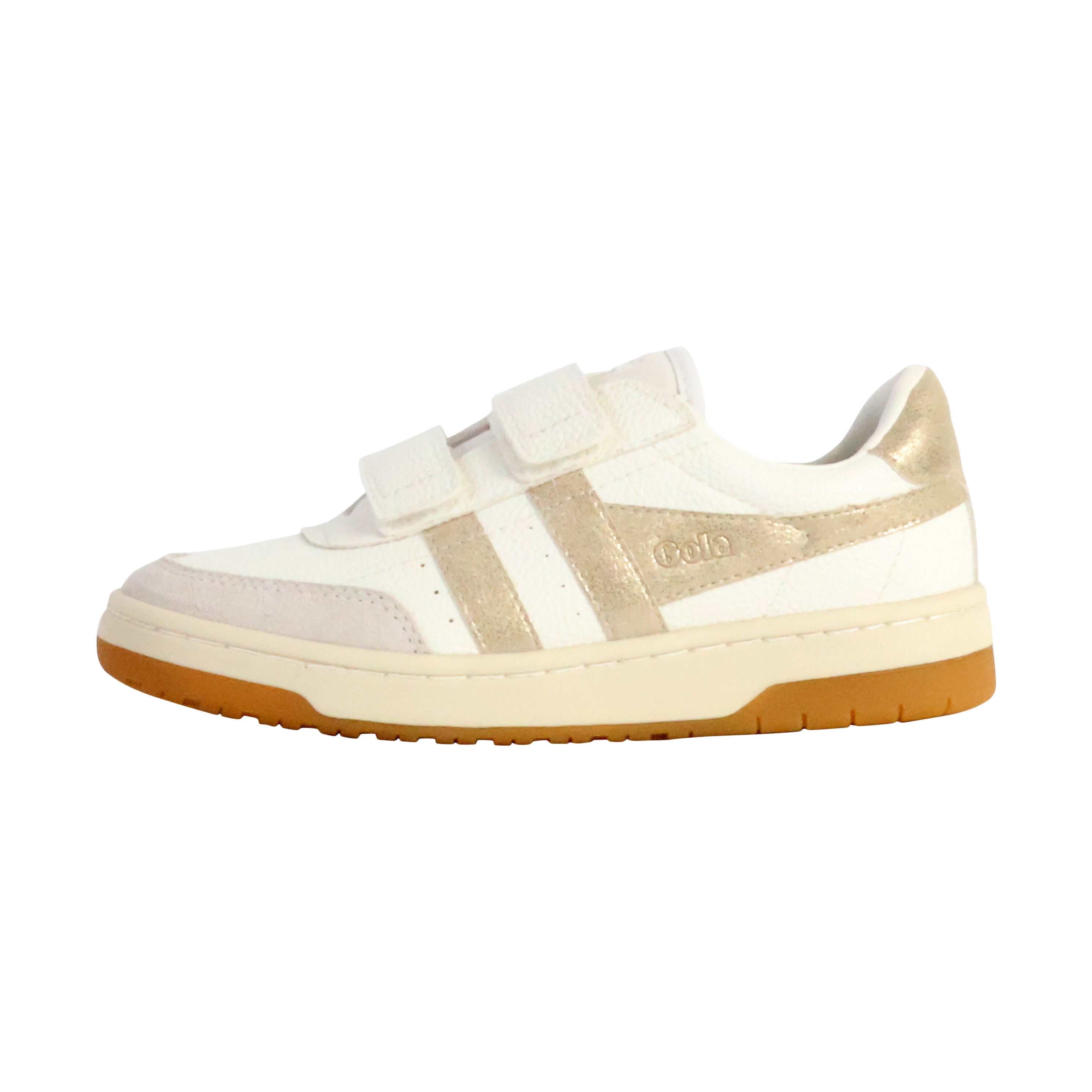 Kids leather sneakers falcon mirror GOLA White