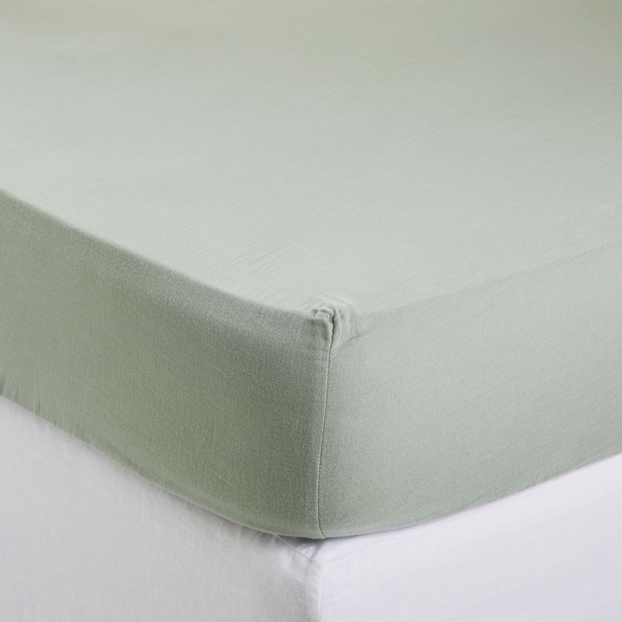 LOU - Cotton fitted sheet MADURA Green